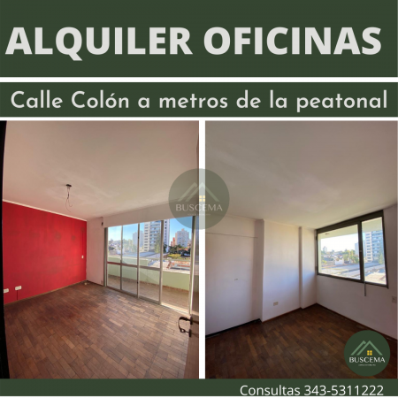 ALQUILER OFICINAS A MTS DE PEATONAL.